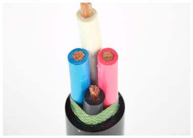 Custom MCP Mine Rubber Insulated Wire , Rubber Sheathed Cable With Screen