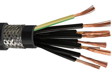 Black Pvc Multicore Cable Size 0.75-6 WIth PVC Sheath Braided Shield