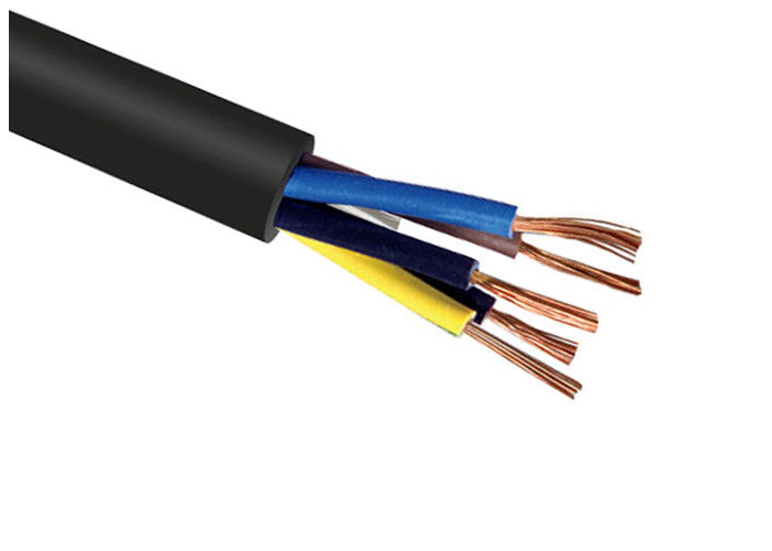 Copper Conducotor Rubber Sheathed Cable , Rubber Electrical Cable 300/300V