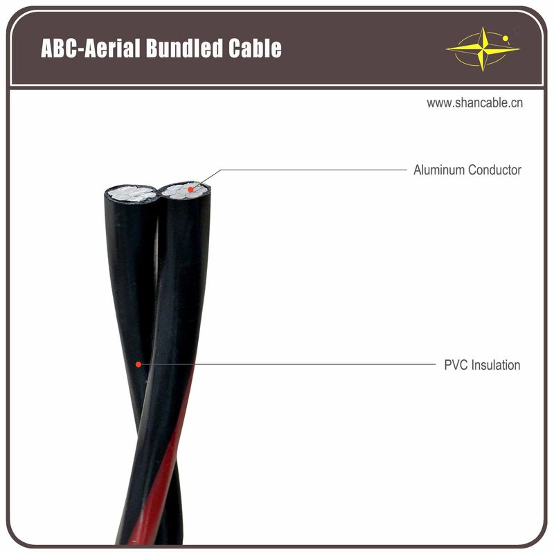 1KV Aerial Bundled Cables Aluminium Phase Conductor / Street Lighting Conductor Compact Circular