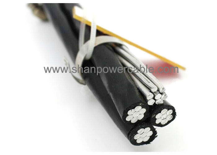 PVC Insulated aerial electrical cable with 0.6/1 KV AAC Conductors , Triplex Service Drop Cable